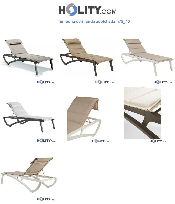 Tumbona con funda acolchada h78_40