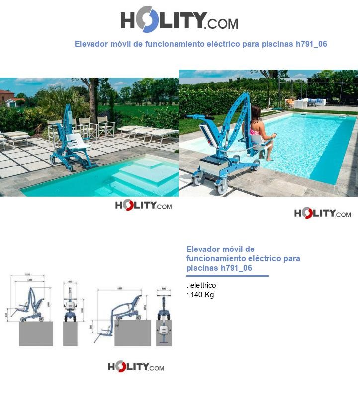Elevador móvil de funcionamiento eléctrico para piscinas h791_06