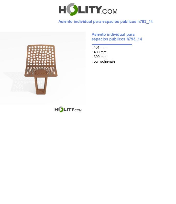 Asiento individual para espacios públicos h793_14