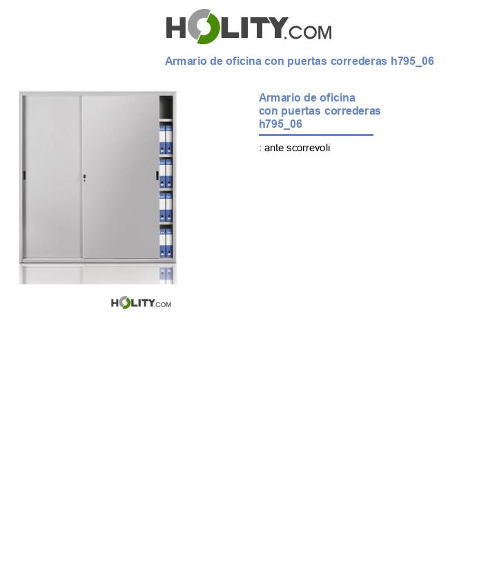 Armario de oficina con puertas correderas h795_06