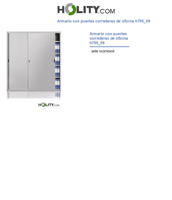 Armario con puertas correderas de oficina h795_09