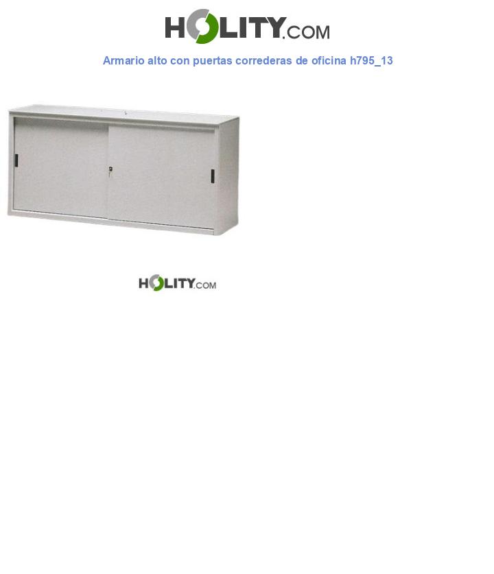 Armario alto con puertas correderas de oficina h795_13