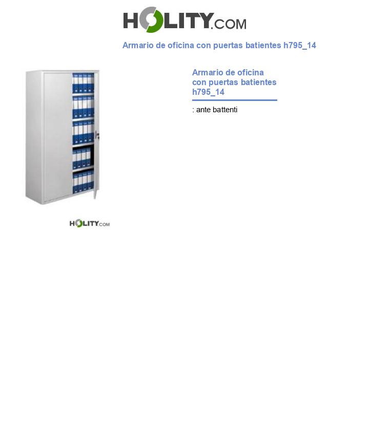 Armario de oficina con puertas batientes h795_14