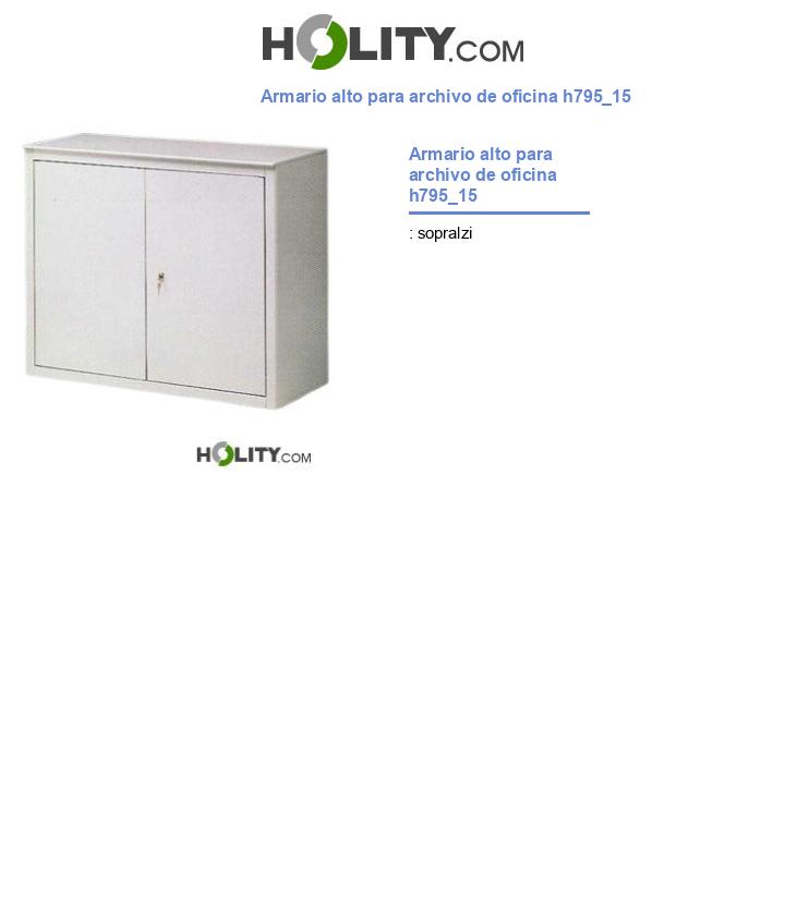 Armario alto para archivo de oficina h795_15