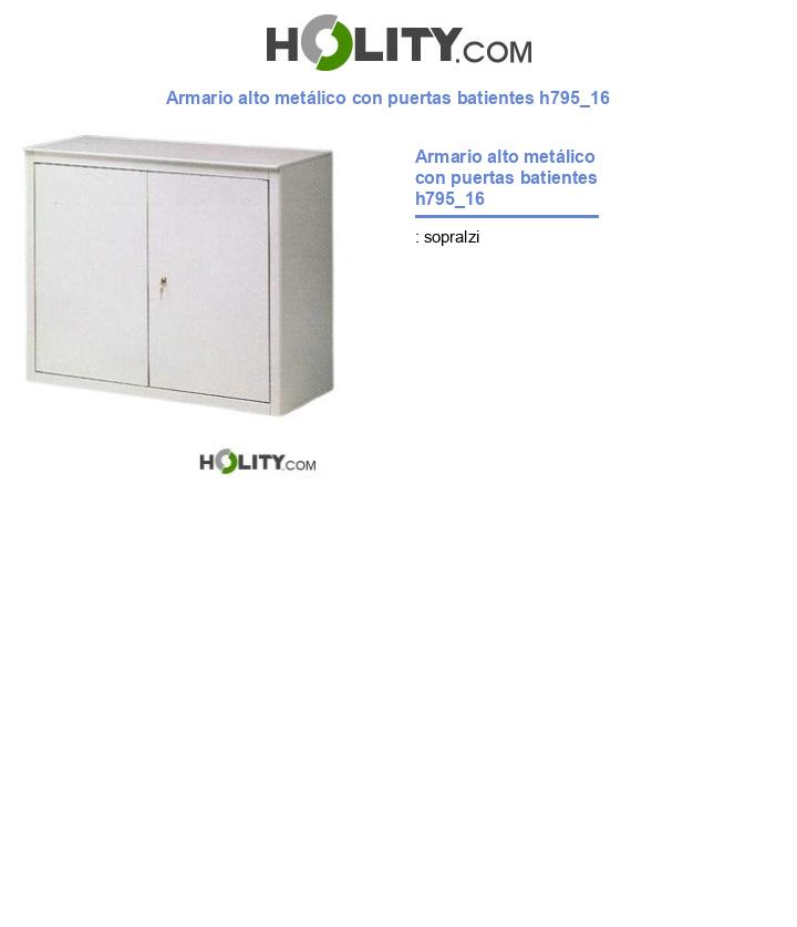 Armario alto metálico con puertas batientes h795_16