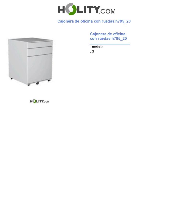 Cajonera de oficina con ruedas h795_20