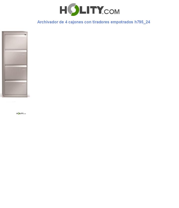 Archivador de 4 cajones con tiradores empotrados h795_24