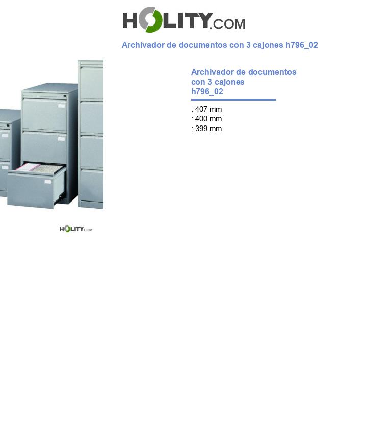 Archivador de documentos con 3 cajones h796_02