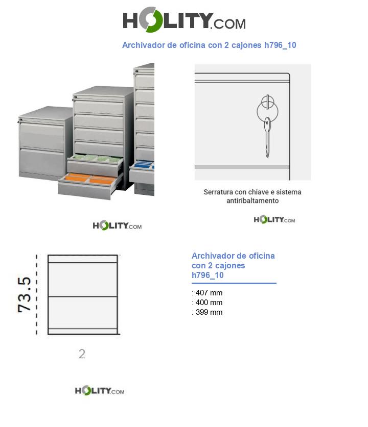 Archivador de oficina con 2 cajones h796_10