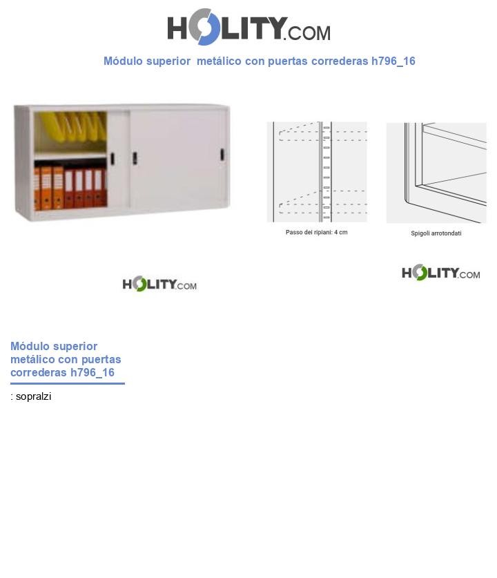 Módulo superior  metálico con puertas correderas h796_16