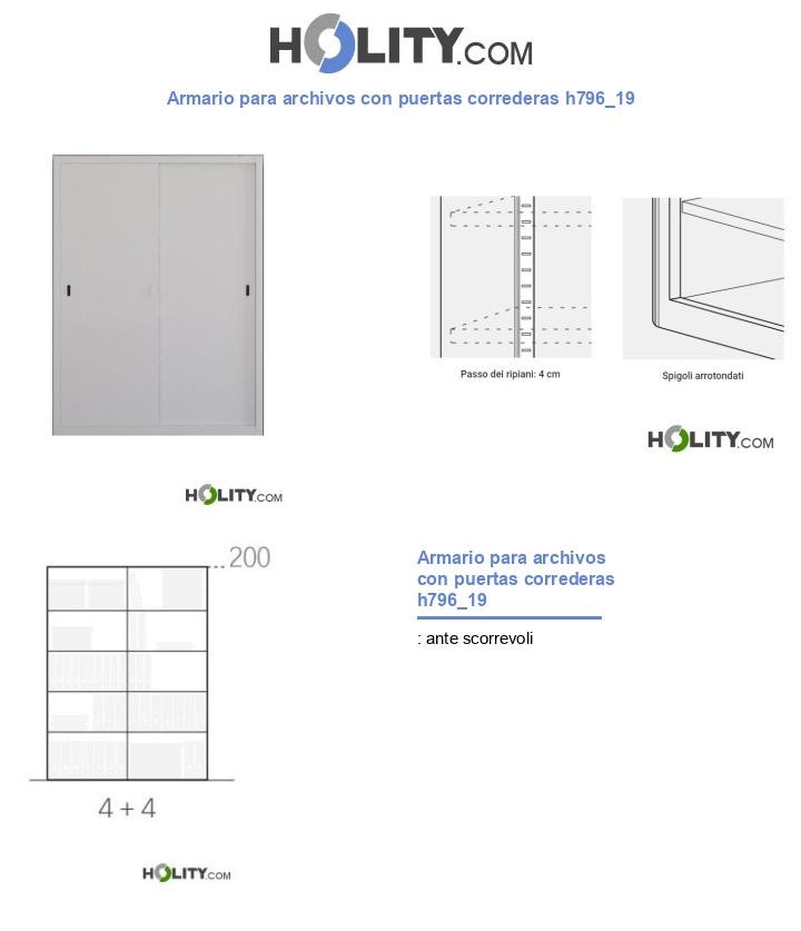 Armario para archivos con puertas correderas h796_19