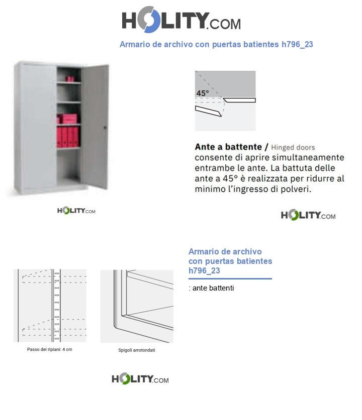 Armario de archivo con puertas batientes h796_23
