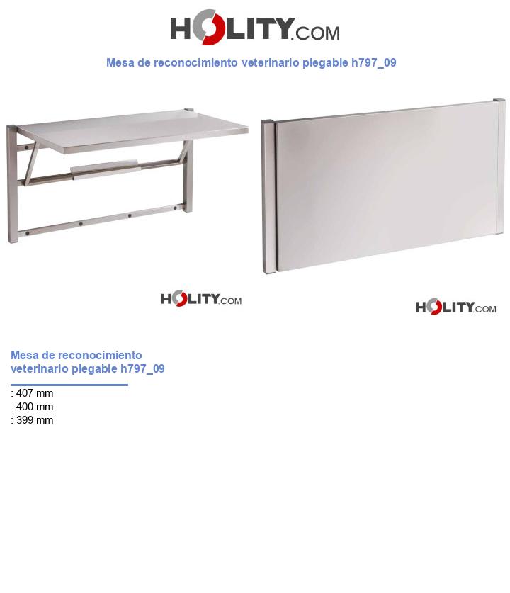 Mesa de reconocimiento veterinario plegable h797_09