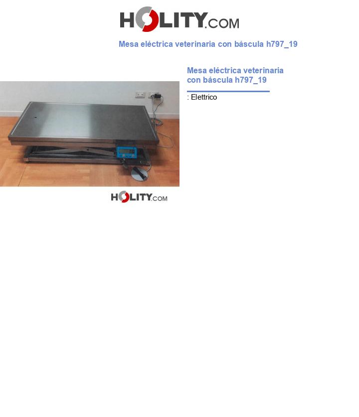 Mesa eléctrica veterinaria con báscula h797_19