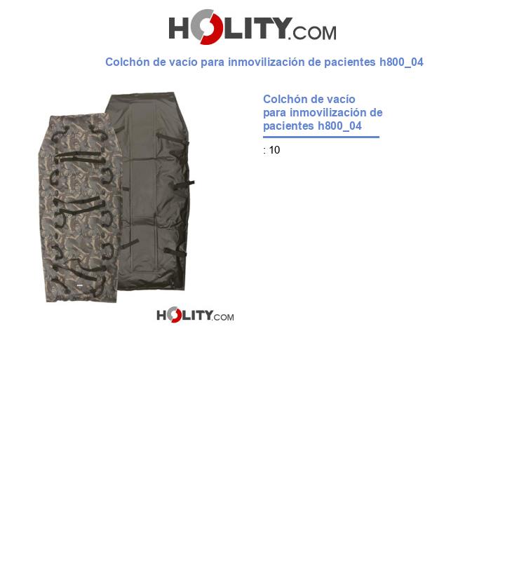 Colchón de vacío para inmovilización de pacientes h800_04