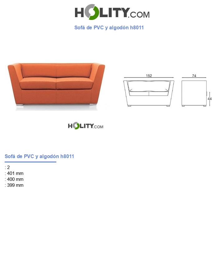 Sofá de PVC y algodón h8011