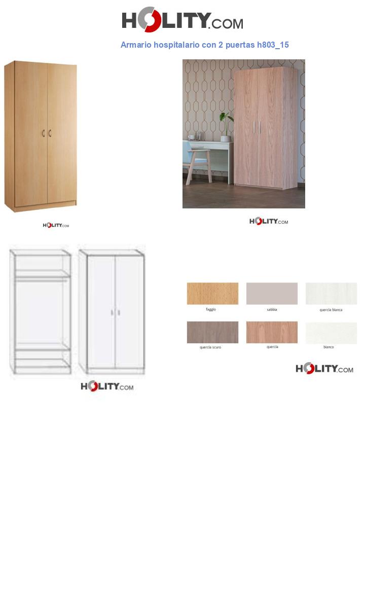 Armario hospitalario con 2 puertas h803_15