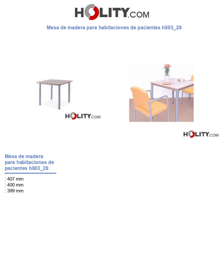 Mesa de madera para habitaciones de pacientes h803_28