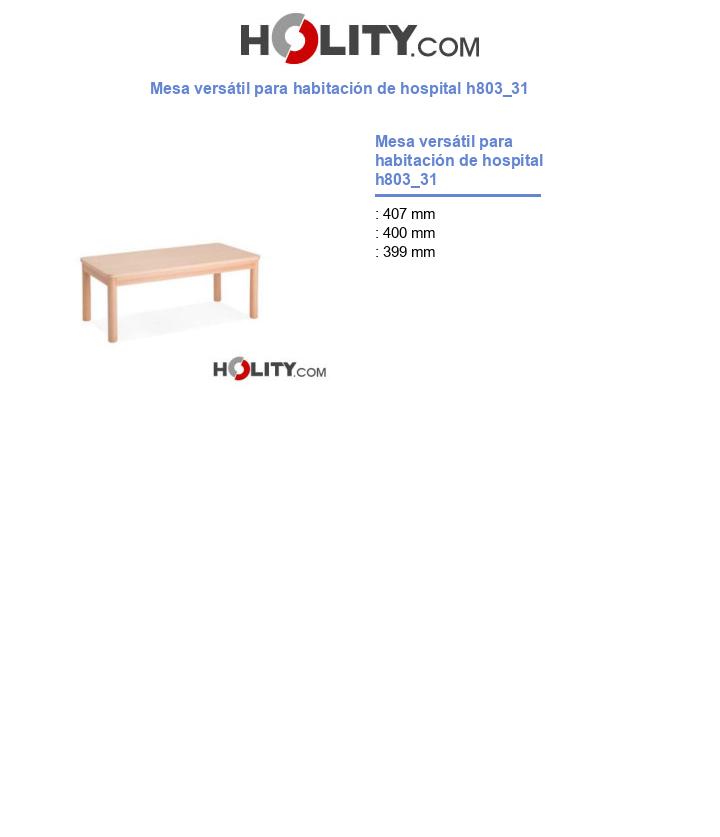 Mesa versátil para habitación de hospital h803_31