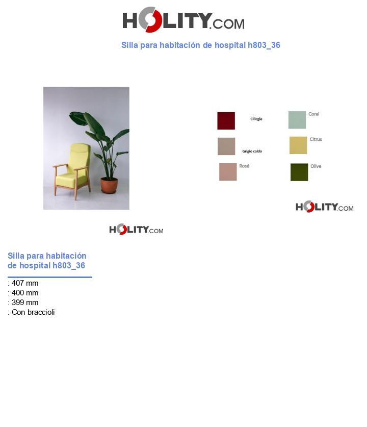 Silla para habitación de hospital h803_36
