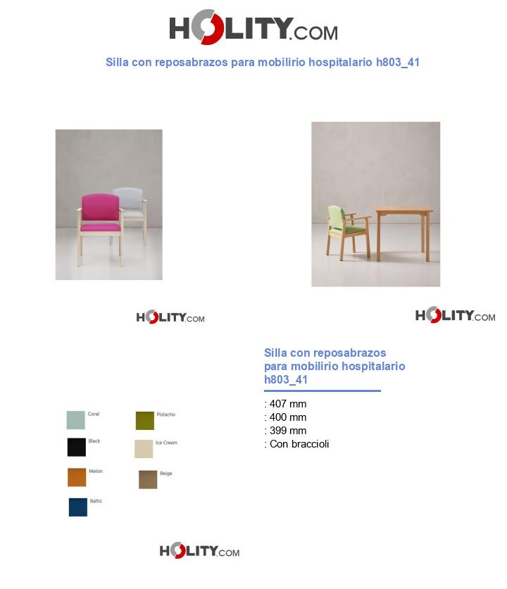 Silla con reposabrazos para mobilirio hospitalario h803_41