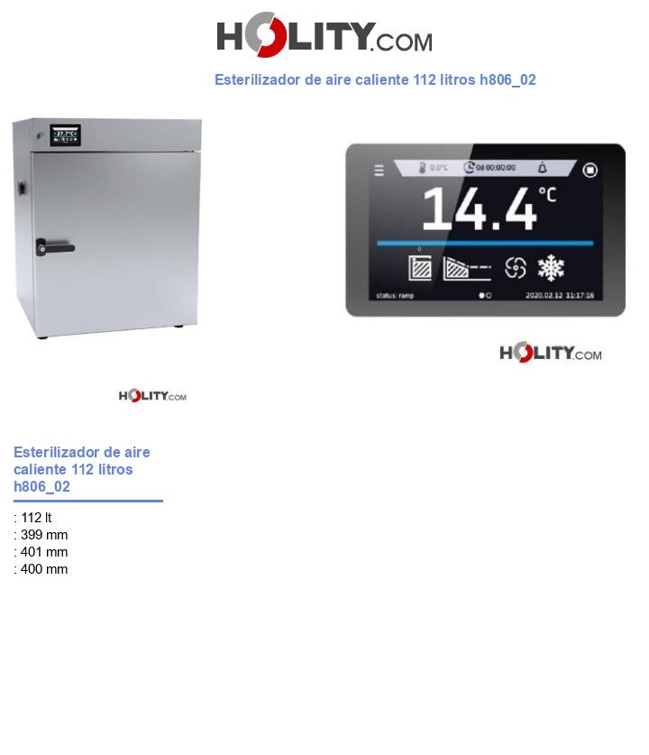 Esterilizador de aire caliente 112 litros h806_02