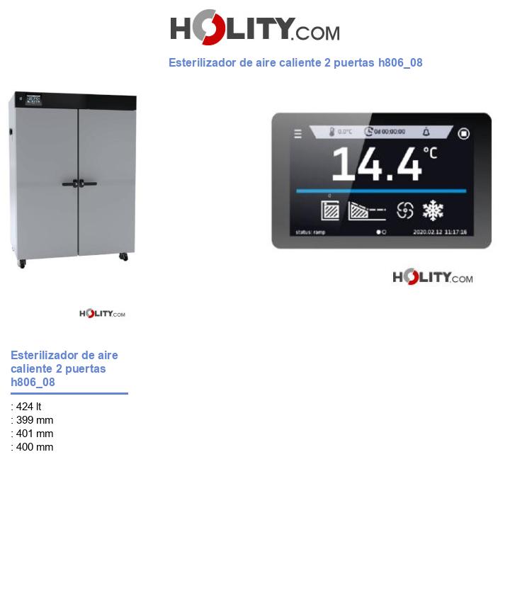 Esterilizador de aire caliente 2 puertas h806_08