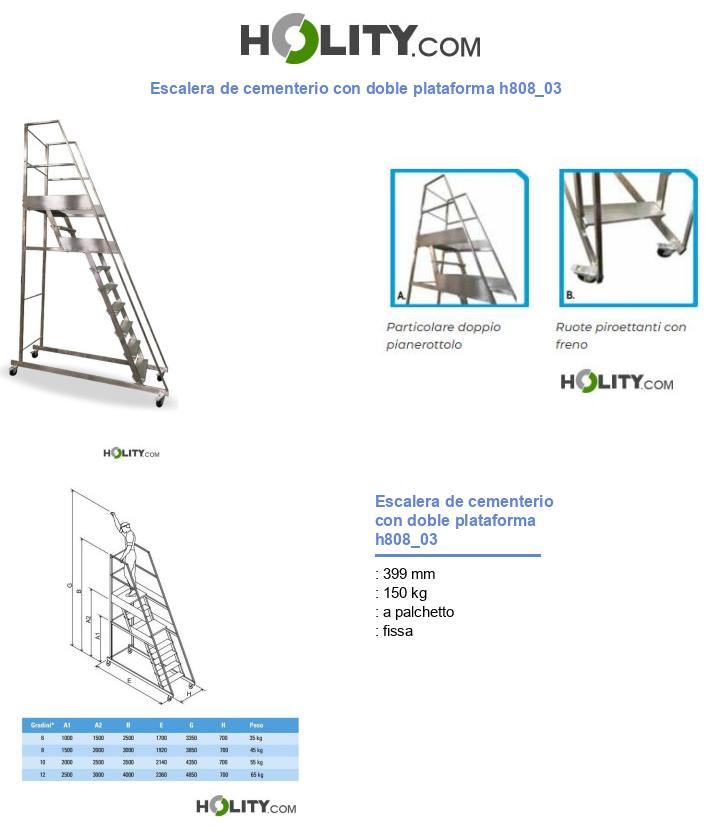 Escalera de cementerio con doble plataforma h808_03