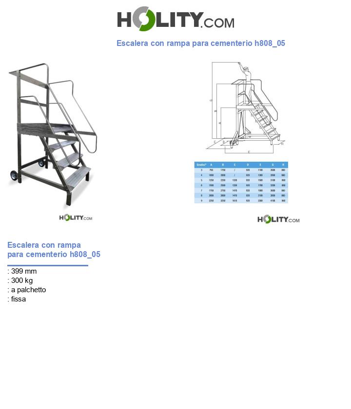 Escalera con rampa para cementerio h808_05