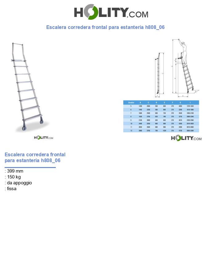 Escalera corredera frontal para estantería h808_06