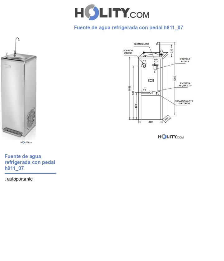 Fuente de agua refrigerada con pedal h811_07