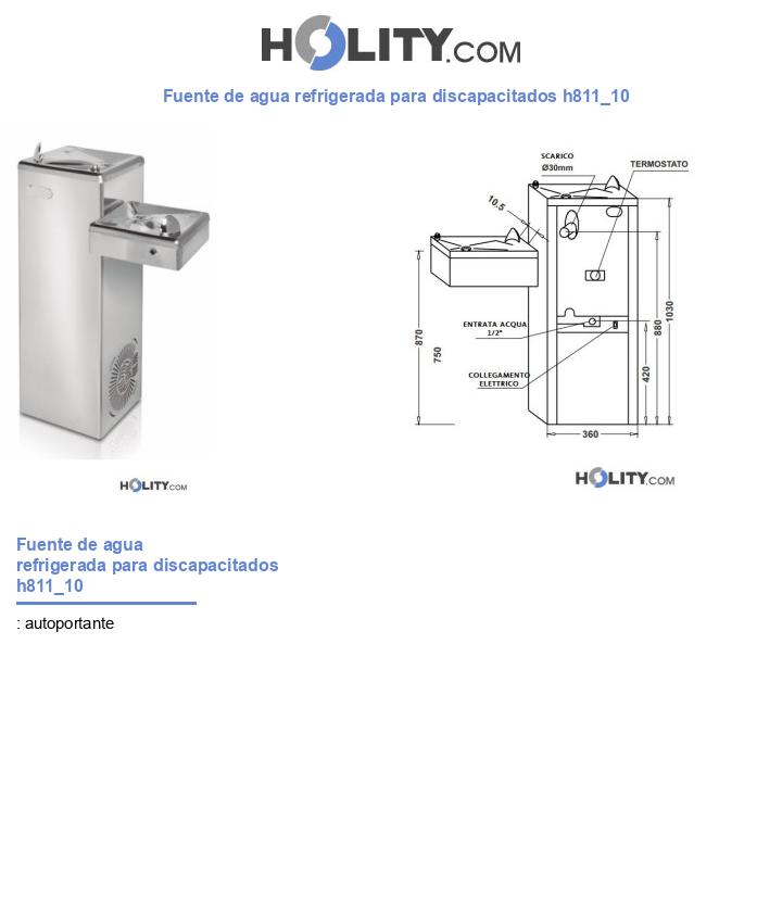 Fuente de agua refrigerada para discapacitados h811_10