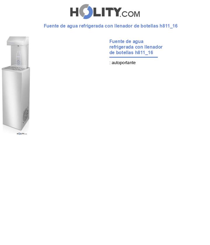 Fuente de agua refrigerada con llenador de botellas h811_16