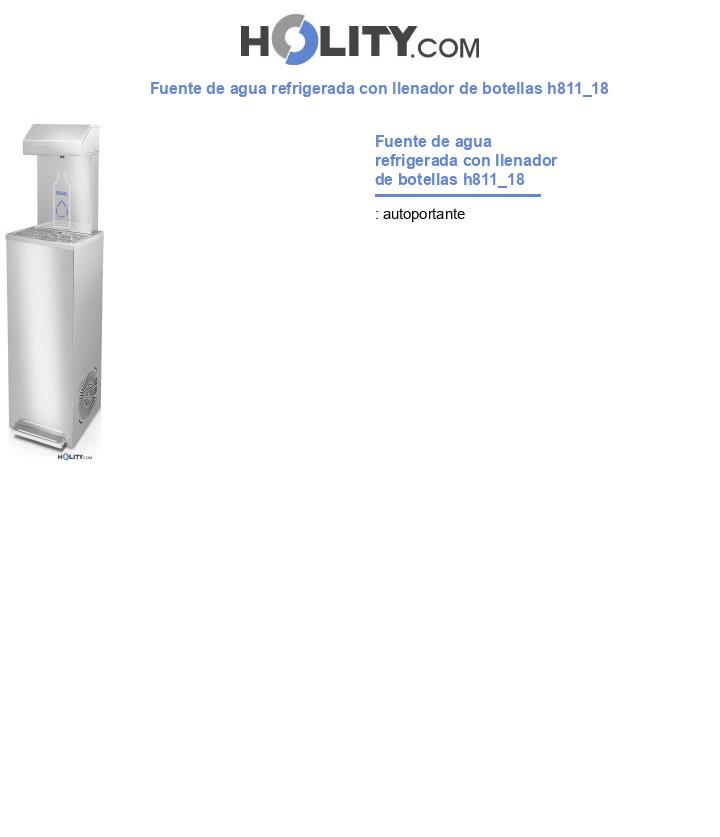Fuente de agua refrigerada con llenador de botellas h811_18