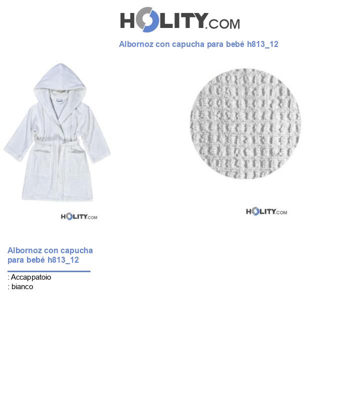 Albornoz con capucha para bebé h813_12