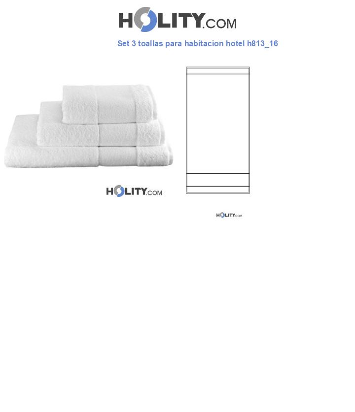 Set 3 toallas para habitacion hotel h813_16