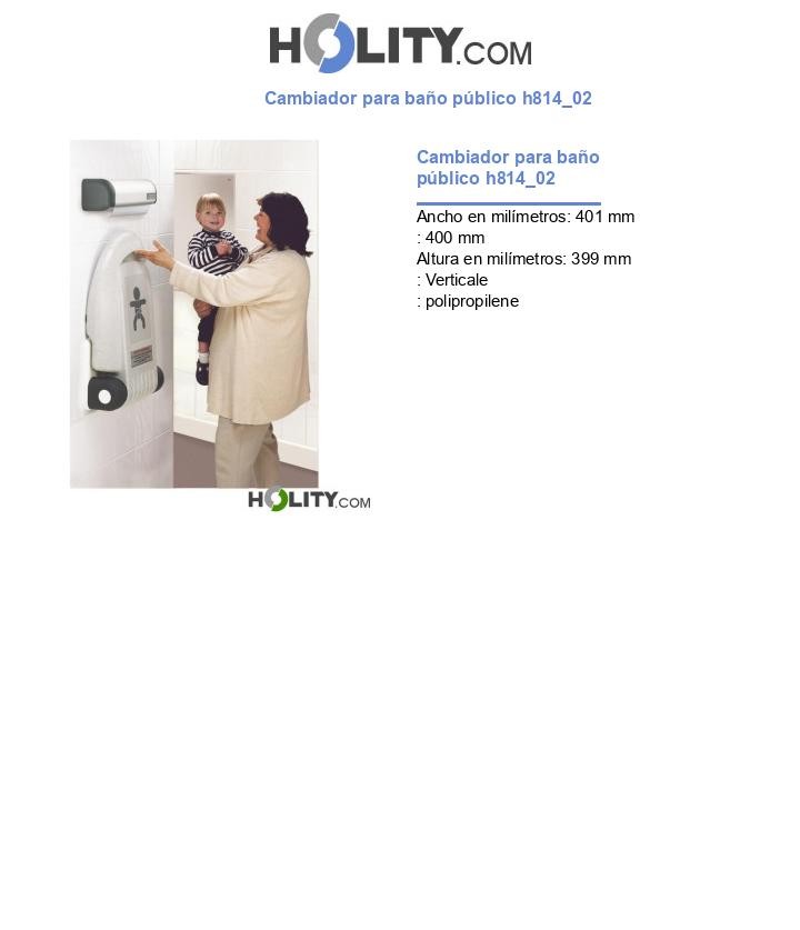 Cambiador para baño público h814_02