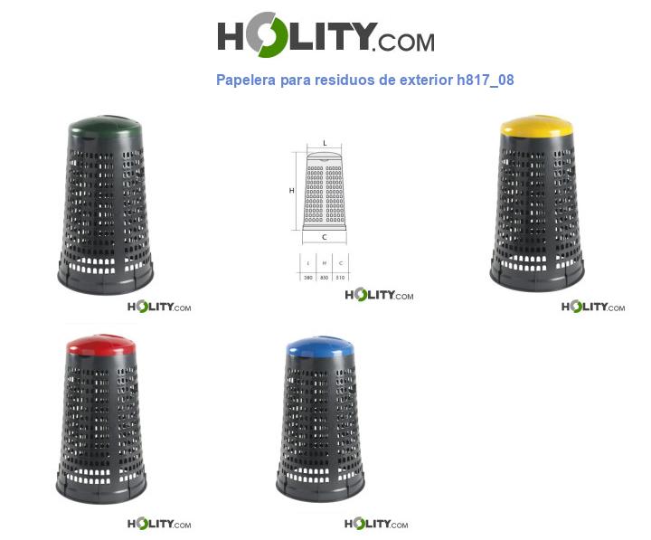 Papelera para residuos de exterior h817_08