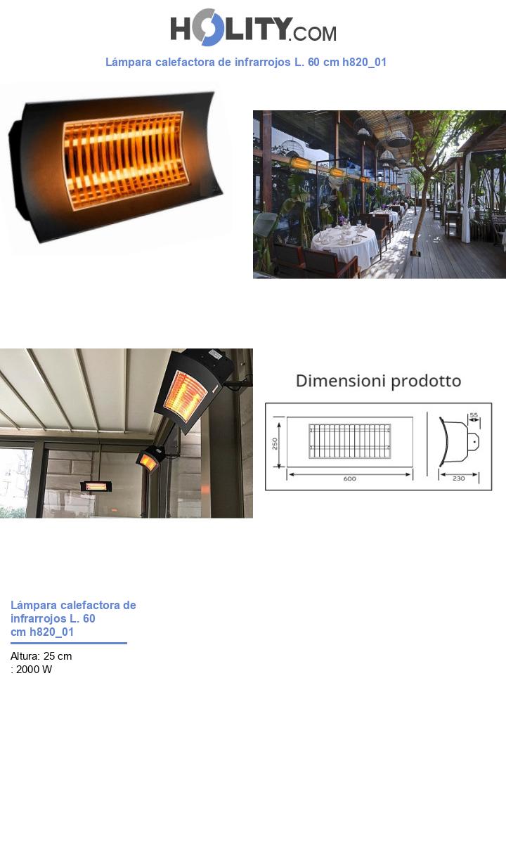 Lámpara calefactora de infrarrojos L. 60 cm h820_01