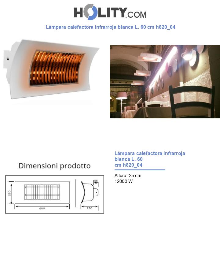 Lámpara calefactora infrarroja blanca L. 60 cm h820_04