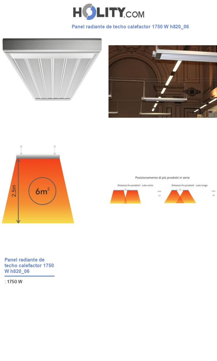 Panel radiante de techo calefactor 1750 W h820_06