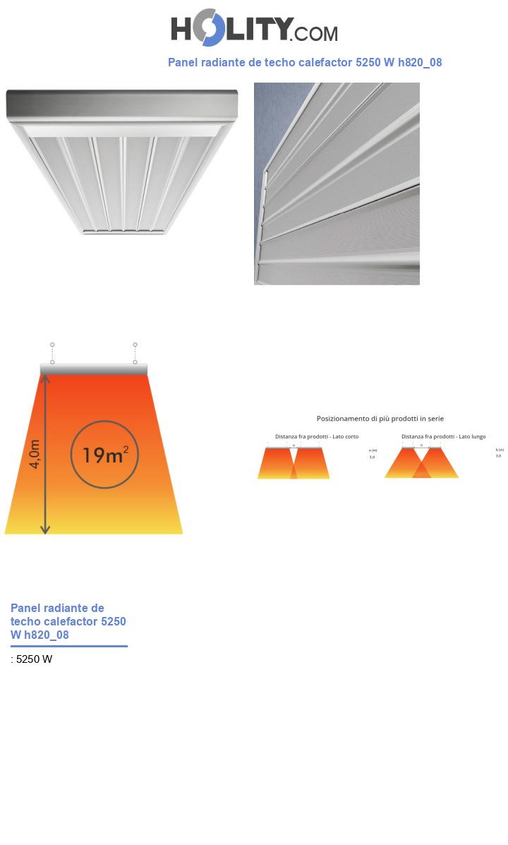 Panel radiante de techo calefactor 5250 W h820_08
