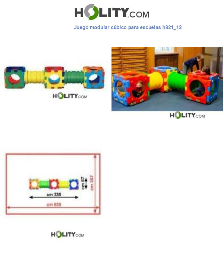 Juego modular cúbico para escuelas h821_12