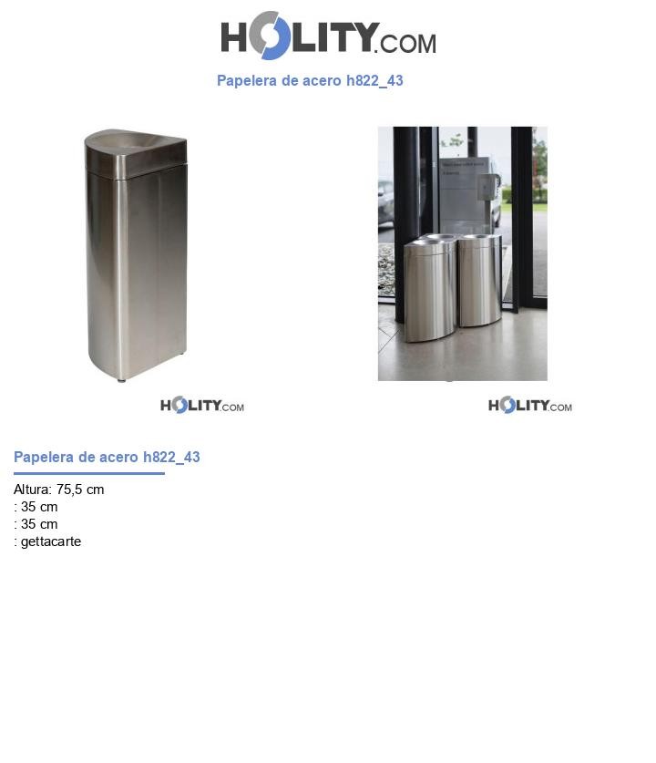 Papelera de acero h822_43