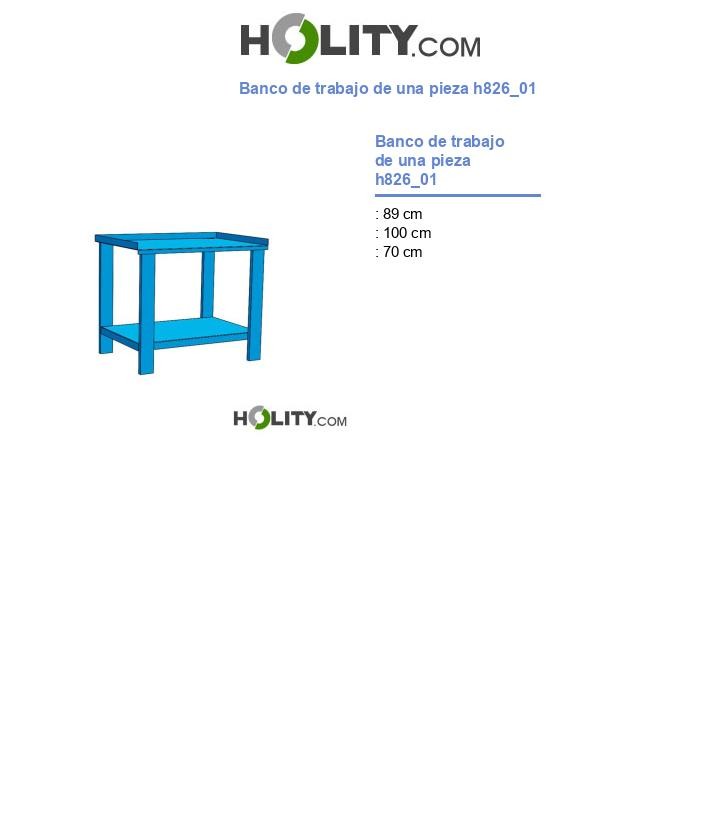 Banco de trabajo de una pieza h826_01