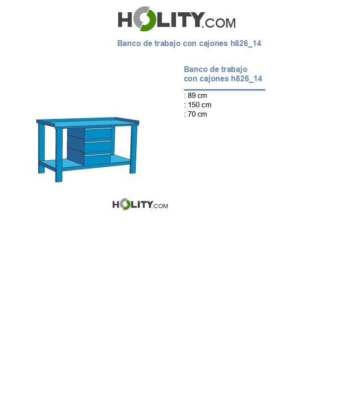 Banco de trabajo con cajones h826_14