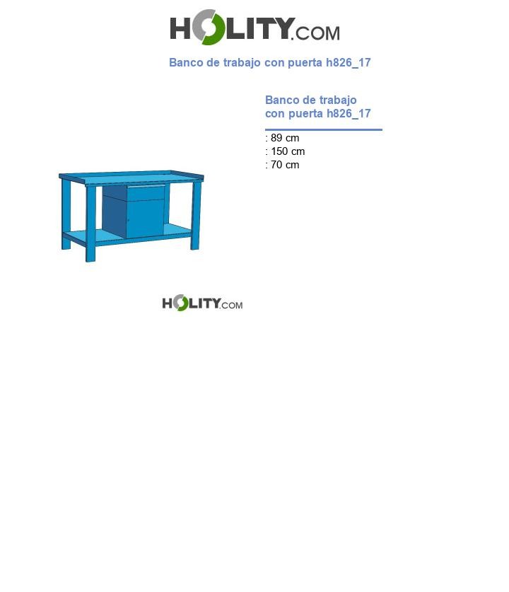 Banco de trabajo con puerta h826_17