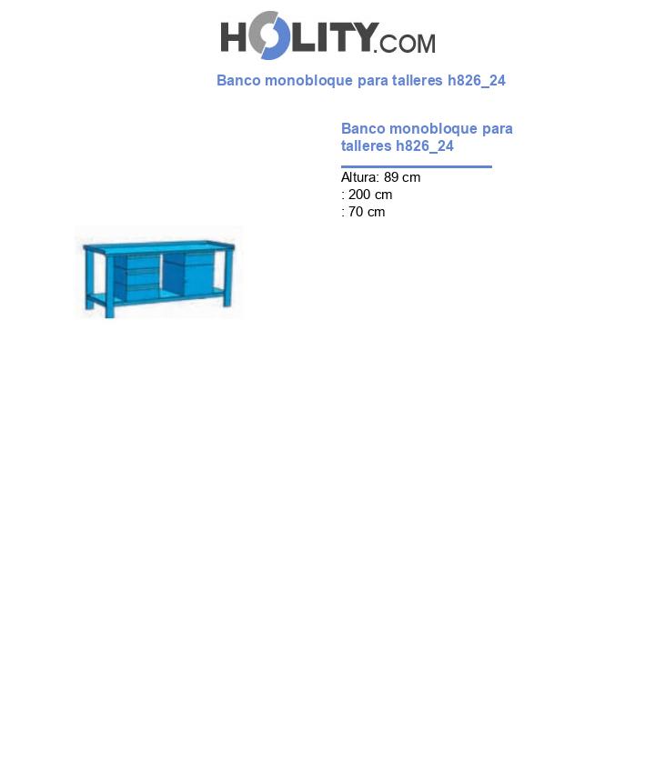 Banco monobloque para talleres h826_24