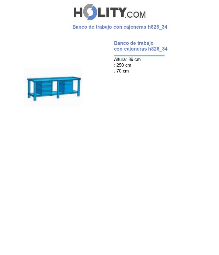 Banco de trabajo con cajoneras h826_34