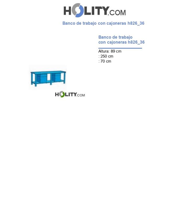Banco de trabajo con cajoneras h826_36